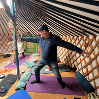 Man doing a yoga pose